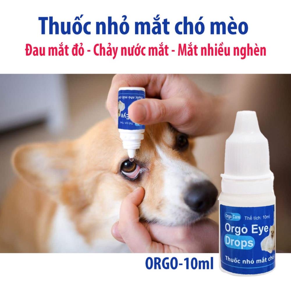 Hỗ trợ trị đau mắt chó mèo Orgo 10ml tra mắt thú cưng