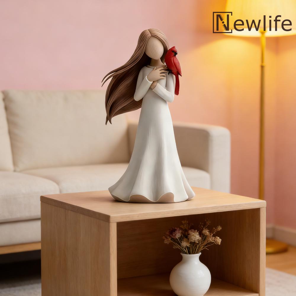 Món quà cảm thông cho mất Người Yêu Dấu món quà điêu khắc chim đỏ vẽ tay đẹp cho phụ nữ