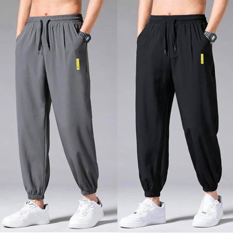 Pants Men Fashion Outdoor Baggy Trousers High Street Solid Color Plus Size Male Lightweight Comfortable Jogger Sports Pants 2021