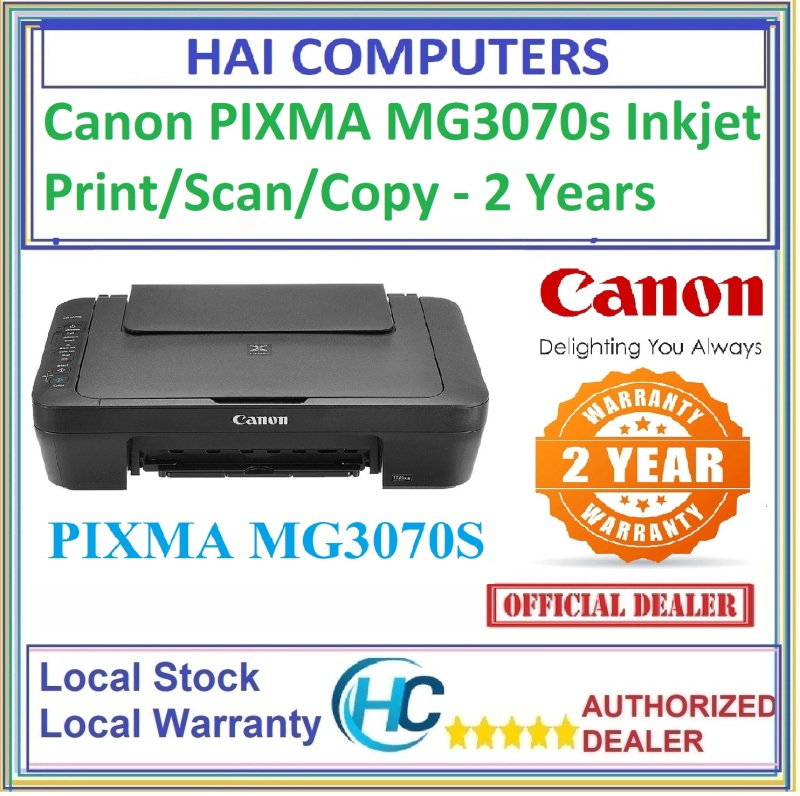 Canon PIXMA MG3070s Inkjet Print/Scan/Copy - 2 Years Warranty Singapore