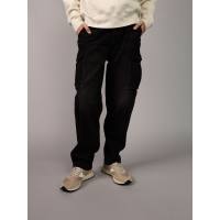 American Eagle กางเกงยีนส์ผู้ชาย EXCLUSIVE BLACK ATHLETIC LOOSE CARGO สี BLACK - 011-7105-001
