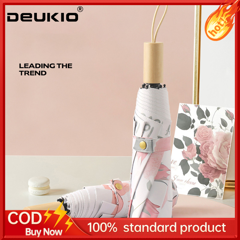 Deukio 8-xương mở tay sơn ô che nắng Vinyl chống nắng nắng và mưa dual-sử dụng tùy chỉnh Ô Che Nắng Ô chống tia cực tím bán buôn