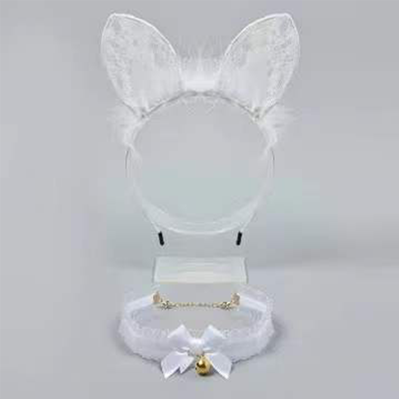 Party Makeup Dance Headdress Lace Veil Cute Cat's Ears Rabbit Ears Hairpin Headband Hair Hoop - Image 3