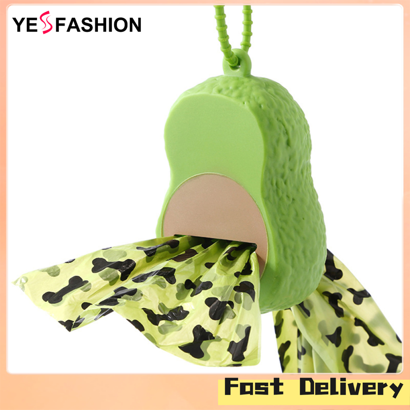 Yesfashion Avocado Shape Dog Poop Bag Dispenser Portable Pet Waste Bags Holder With Lanyard Dog Poop Bags Holder For Indoor Outdoor ราคา 45 บาท*ส่งฟรี