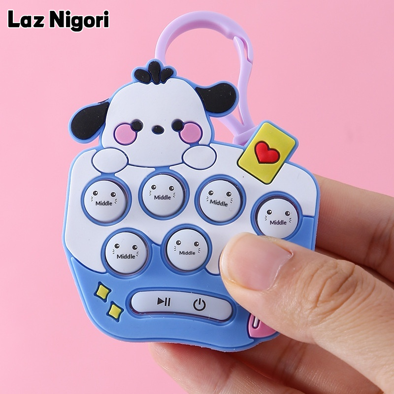 Laz Nigori Cute Pop-Up Whack-a-Mole Keychain Toy for Kids and Adults - Fun Stress Relief Game with Adorable Characters ราคา 30 บาท*ส่งฟรี