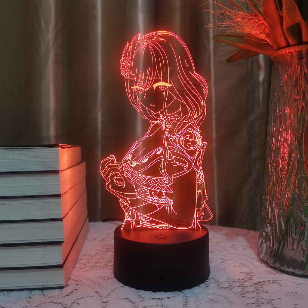 【Worth-Buy】 Genshin Impact Game Figure Board Luminous Base For Kid Night Anime Led 3d Lamp Decor Rai