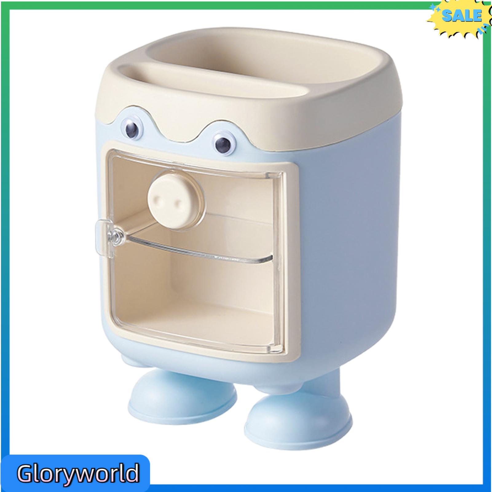 Gloryworld Dễ Thương đồ trang trí bàn Văn Phòng Phẩm Ngăn Kéo Tổ Chức Đáng Yêu Pig kẹp giữ bút Giá để tài liệu Với Ngăn Kéo Hoàn Hảo Cho văn phòng nhà cửa Và đồ dùng học tập Dễ Thương thiết kế hoạt hình
