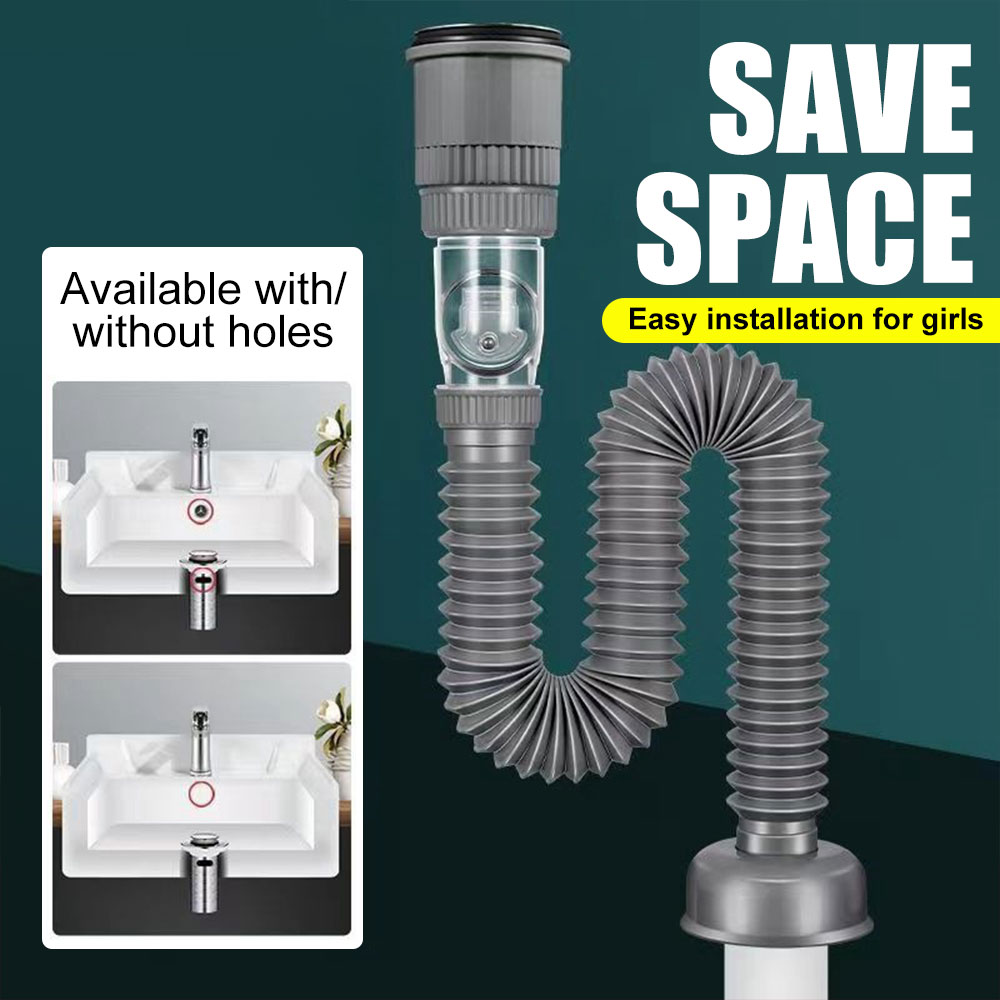 Universal sink drain pipe set telescopic deodorant sewer drainage hose washbasin drain bathroom kitchen accessories