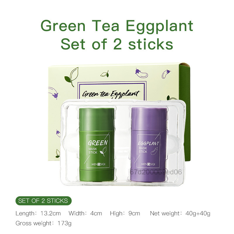 Poreless Deep Cleanse Mask Stick Oil Control Moisturizing Cleaning Mask Anti-Acne Eggplant Whitening