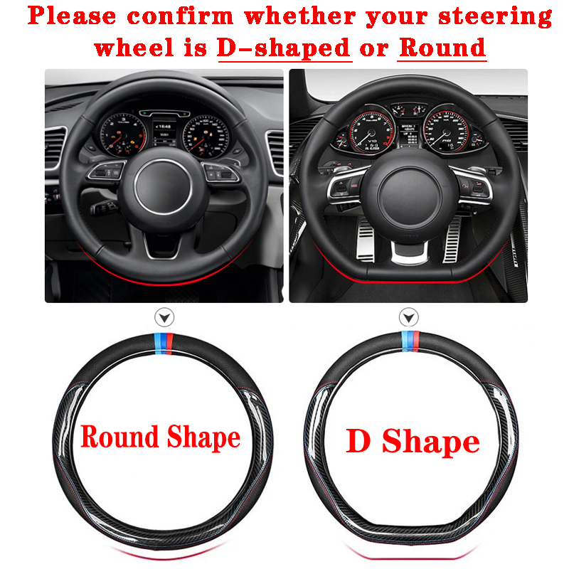{dcfnfyhj} LT Carbon Fiber Cow Leather Steering Wheel Cover For Nissan Almera X-Trail Grand Livina Navara Serena C27 Qashqai Terra ราคา 1,132 บาท*ส่งฟรี