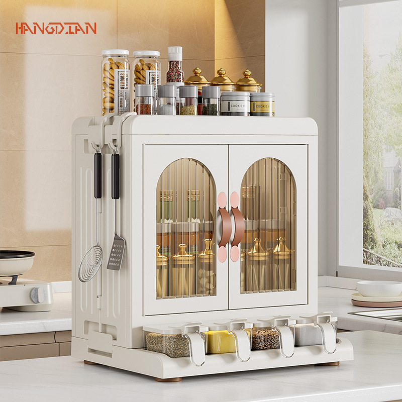 Kitchen spice shelves, chopstick knife holders, countertops, multi-functional seasoning, kitchenware, supplies storage racks, multi-layer cabinets ราคา 716 บาท*ส่งฟรี