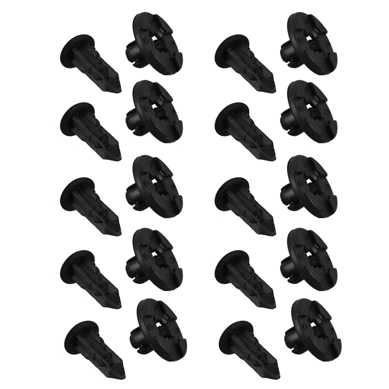 10 x Plastic Fastener Clip 8mm For