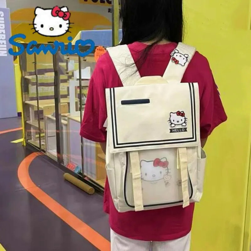 Hello  Sanrio Ba lô giới hạn mới dễ thương Ba Lô Cô Gái học sinh trung học cơ sở in schoolbag Ba lô cho trẻ em