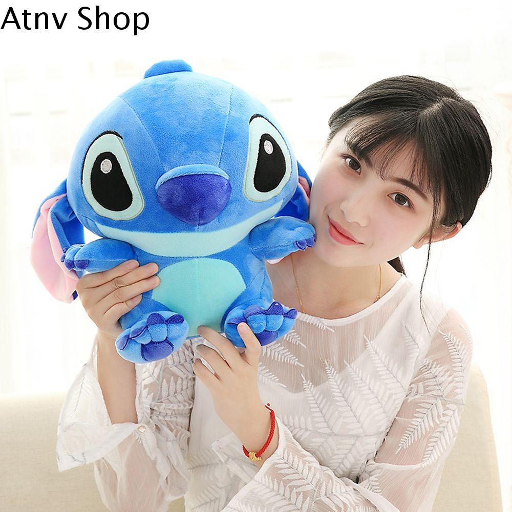ATNV Quà Tặng sinh nhật Phim hoạt hình Giáo Dục Trẻ em Quà Tặng Wedding Party Trang Trí Nội Thất Đi cùng Đồ Chơi Dây Chuyền sang trọng Lilo and Stitch Đồ Chơi Sang Trọng Sang trọng Gối Cross Stitch Nhồi Bông Đồ Chơi