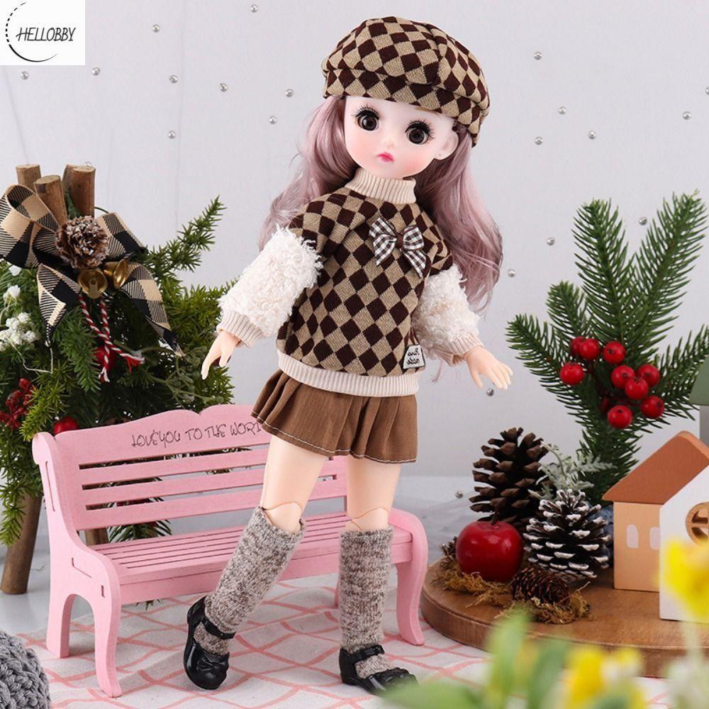 HELLOBBY Tinh tế Quần áo búp bê BJD 1/6 Lolita Đẹp mắt Váy búp bê BJD 30cm Đồ chơi tự làm hóa trang cho bé gái Thanh lịch Váy có dây treo công chúa búp bê 30cm Quà Tặng Con Gái