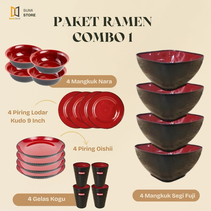 20 Pcs Eid Package Plates Bowls Glasses Red Black Ramen Set Tableware / Plastic Pp 5 Food Grade Heat Rβ¦