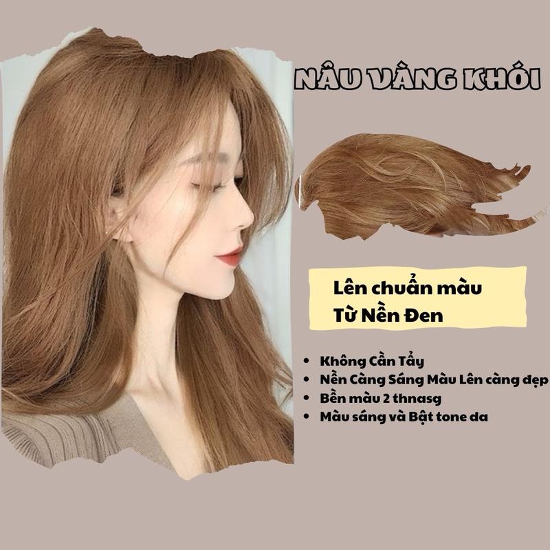 Màu nhuộm tóc nâu vàng khói