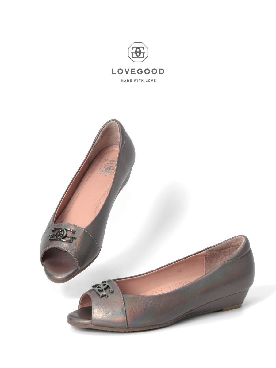 [ LoveGood ] Opera รองเท้าคัชชูเปิดหน้าเท้า หนังแกะแท้ ส้นสูง 1 นิ้ว นิ่ม สบายเท้า บุนวมกันกัด ราคา 2,880 บาท*ส่งฟรี