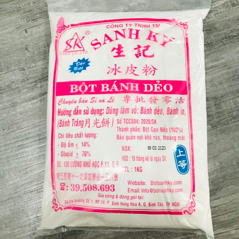 Bột bánh dẻo Sanh Ký, bột vỏ bánh dẻo
