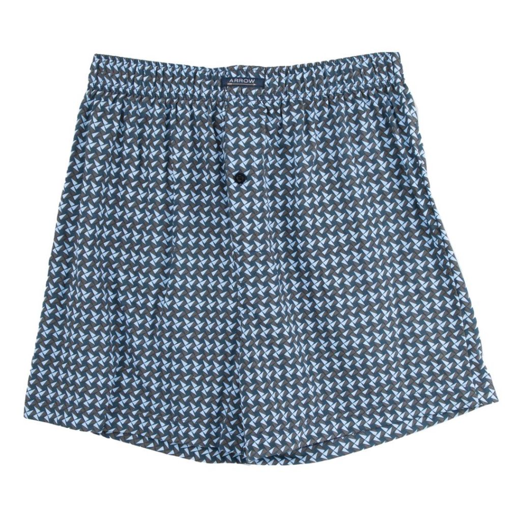 ARROW BOXER SHORTS กางเกงบ๊อกเซอร์ชาย พิมพ์ลาย สีฟ้า MXWX110 ราคา 159 บาท*ส่งฟรี