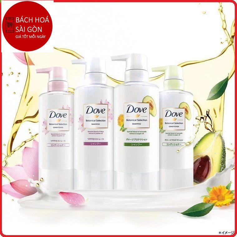 [NỘI ĐỊA NHẬT] Dầu Gội, Kem Xả Dove Hoa Sen | Bơ & Dầu Argan Phục Hồi Hư Tổn CHAI 500G