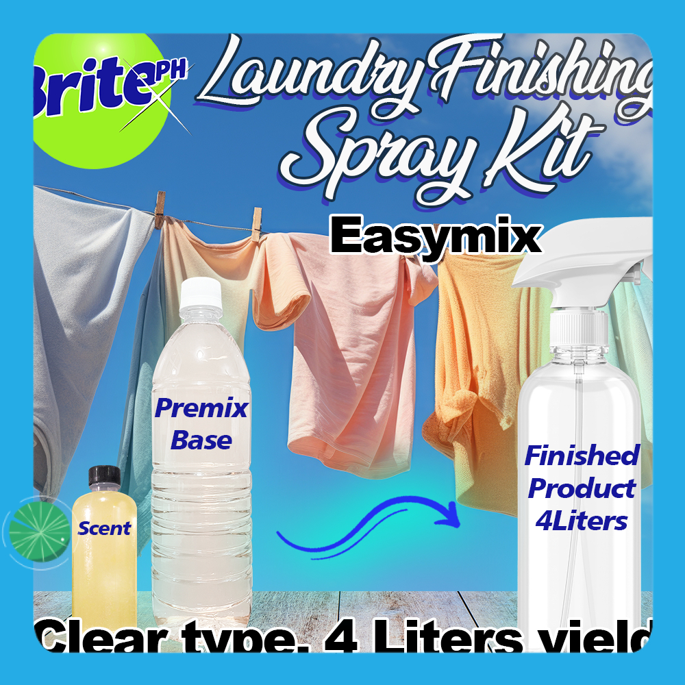 Laundry Finishing Spray KIT Clear Type Easymix Kit 4L Yield Max (Earn P700 plus in profits) * Presyo  700 Piso*Libreng Shipping