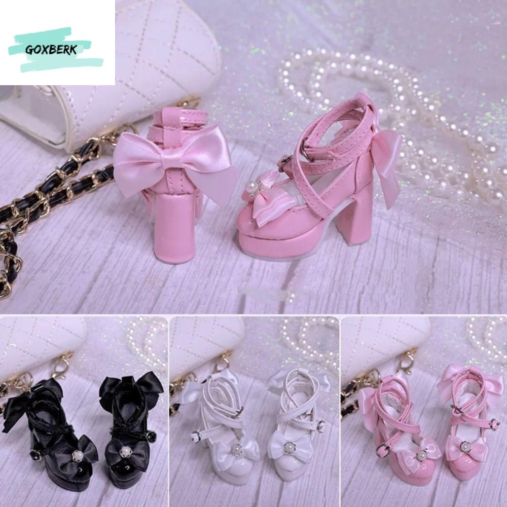 GOXBERK 1 Pair ปู รองเท้าส้นสูงแบบโบว์ 1/31/4 บีเจดี ไข่มุก รองเท้าตุ๊กตาแต่งตัว รองเท้าตุ๊กตาเจ้าหญิง ละเอียดอ่อน รองเท้าตุ๊กตา ผู้เล่นตุ๊กตา ราคา 488 บาท*ส่งฟรี