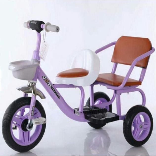 Xe đạp xích lô cỡ đại có 2 ghế cho bé - xe đạp 3 bánh trẻ em