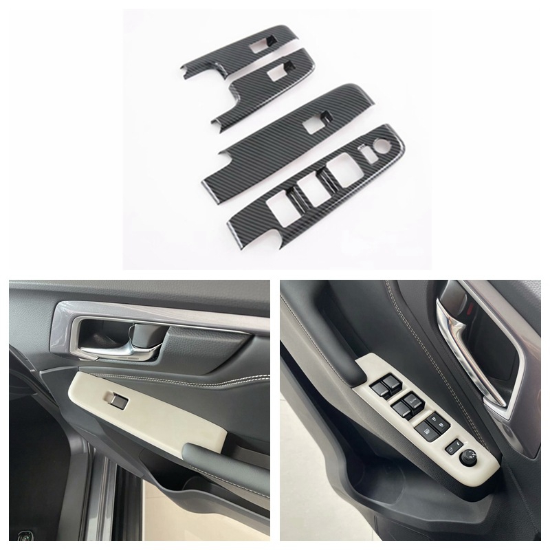 (JZVD) For D-MAX 2021+ Window Control Panel Glass Lift Switch Cover Trim Decoration Sticker