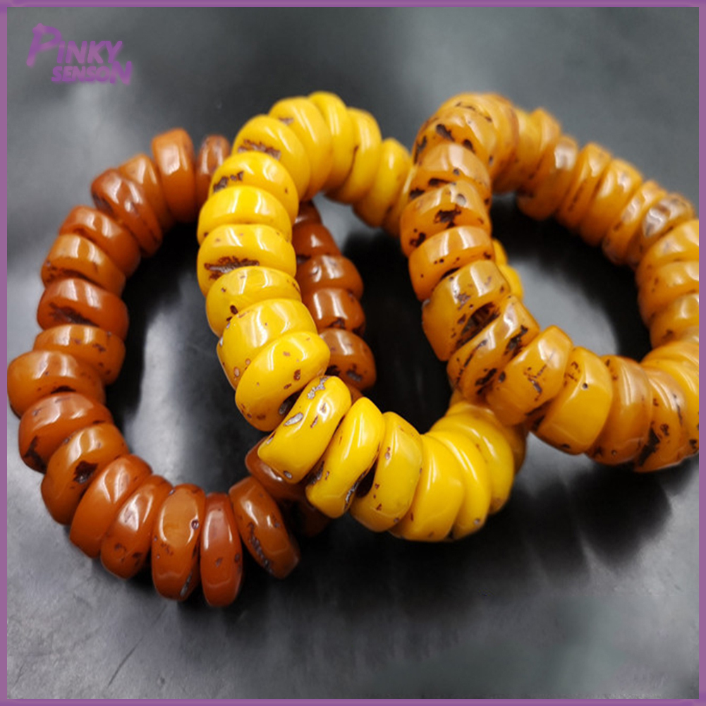 Fashion Natural Amber Beeswax Abacus Beaded Bracelet Hand Jewelry Accessory Gift ราคา 179 บาท*ส่งฟรี