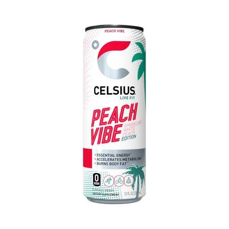 Celsius Sparkling Peach Vibe Flavor Energy Drink