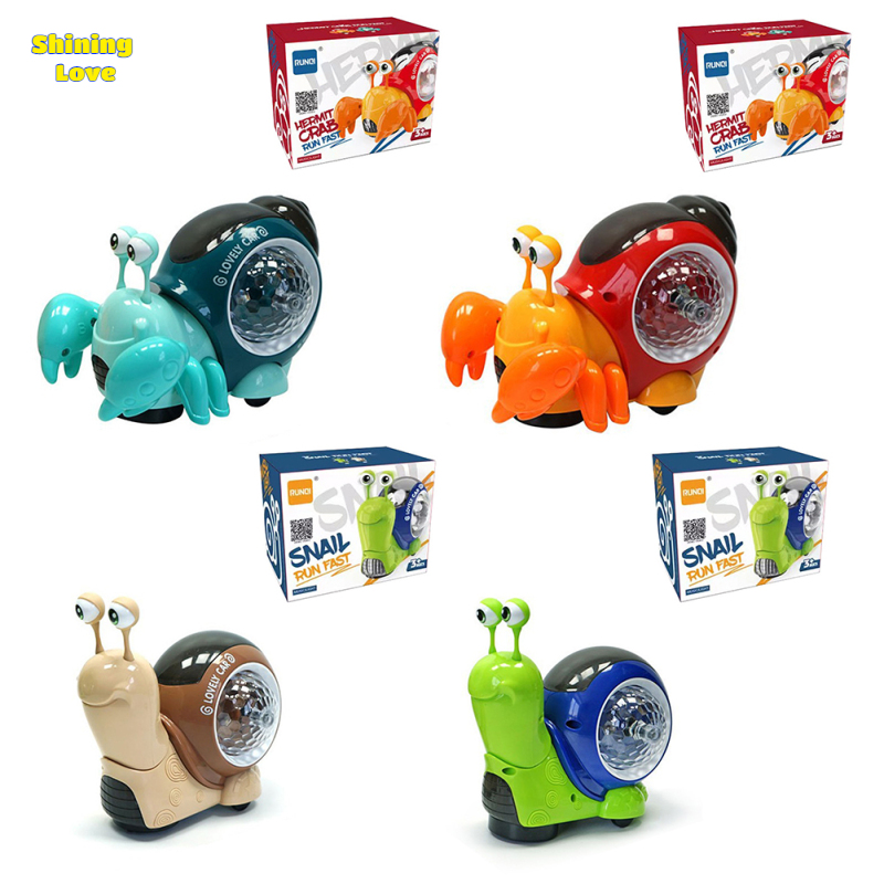ShiningLove Electric Snail Toy Universal Shaking Head Snail With Music