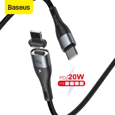 Baseus 20W Magnetic USB C Cable For iPhone 13 Pro Max 12 XS PD4.0 Fast Charging Type C Cable For iPhone 8 7 6 USB Charger Data Wire