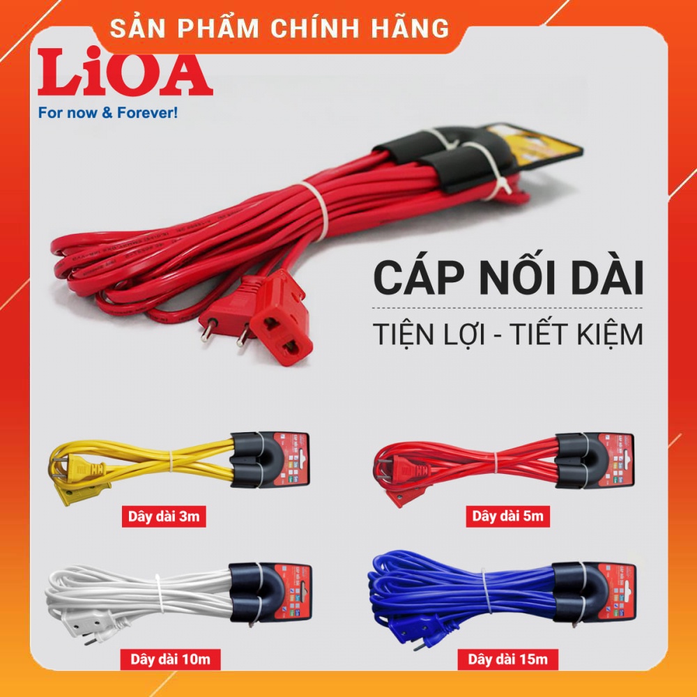 [CHÍNH HÃNG] Cáp Nối Dài LiOA 3m, 5m, 10m, 15m - Ổ Dây Điện Kéo Dài Tiện Lợi