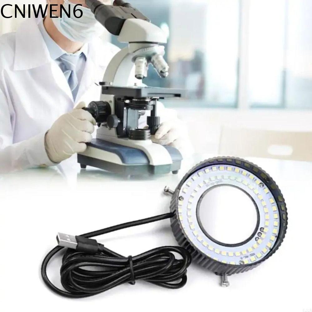 CNIWEN6 Độ sáng có thể điều chỉnh Đèn LED cho kính hiển vi Ánh sáng dưới đáy Đèn LED trắng Đèn vòng cho kính hiển vi Ánh sáng bổ sung Cấp nguồn qua USB Đèn kính hiển vi Kính hiển vi sinh học