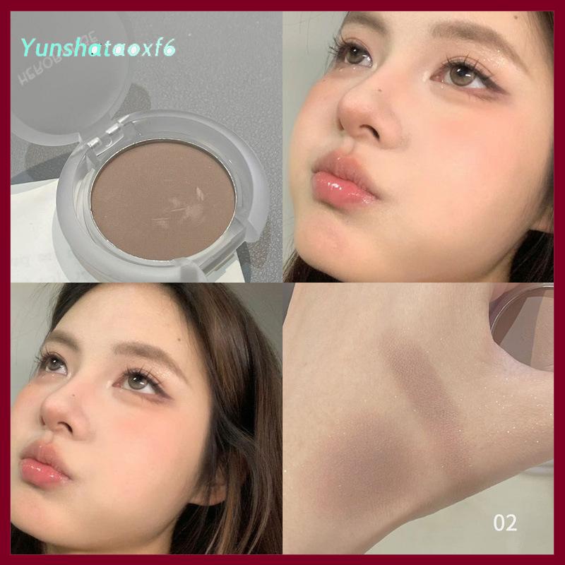 yunshataoxf Herorange Matte nổi bật đơn sắc Eyeshadow Palette ánh sáng tự nhiên Highlighter bột cho mắt tinh tế đường viền brightens - 5