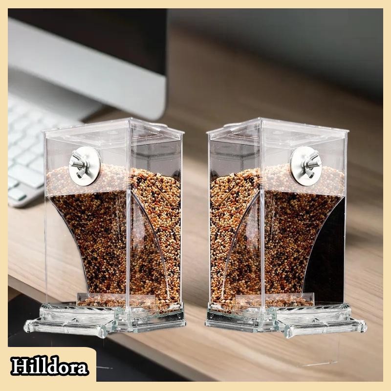 [Hilldora] Công suất lớn chim trung chuyển Hộp chống giật gân chim thực phẩm quả bền Vẹt ăn hộp cho chim vừa nhỏ