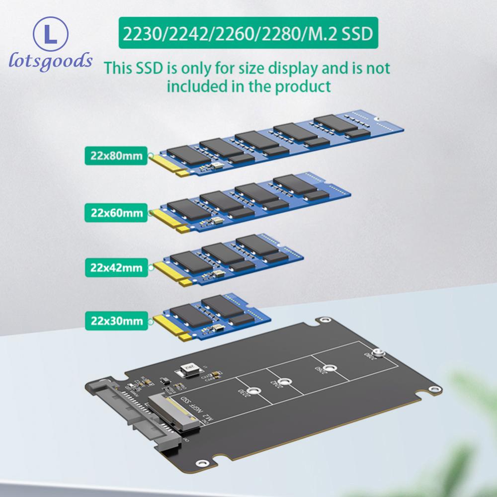 [Hàng Mới Về] Vỏ Vỏ đựng ổ cứng Ổ SSD SATA M.2 Ngff B cho bộ chuyển đổi SSD M.2 Ngff SSD đến 2.5 inch Bộ chuyển đổi cho Laptop SATA III