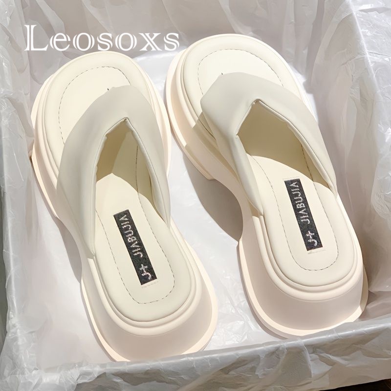 Leosoxs dép sandal nữ dép nữ dép bánh mì nữ dép bánh mì Chống Trượt 070718