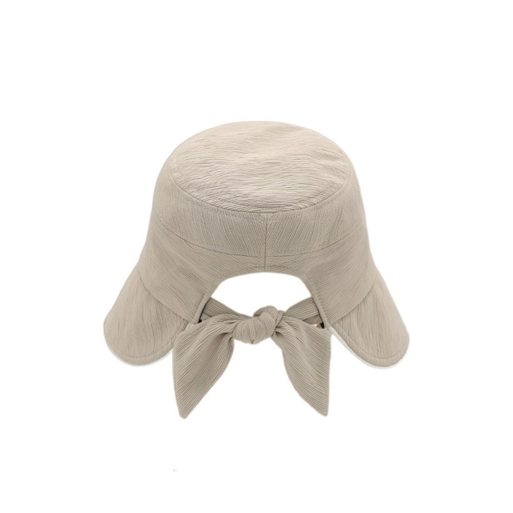 UREAN Mũ che nắng Thời trang Mùa hè Màu trơn Ngoài trời Bãi biển Mũ tai bèo Mũ ngư dân Mũ nữ Mũ che nắng thắt nơ