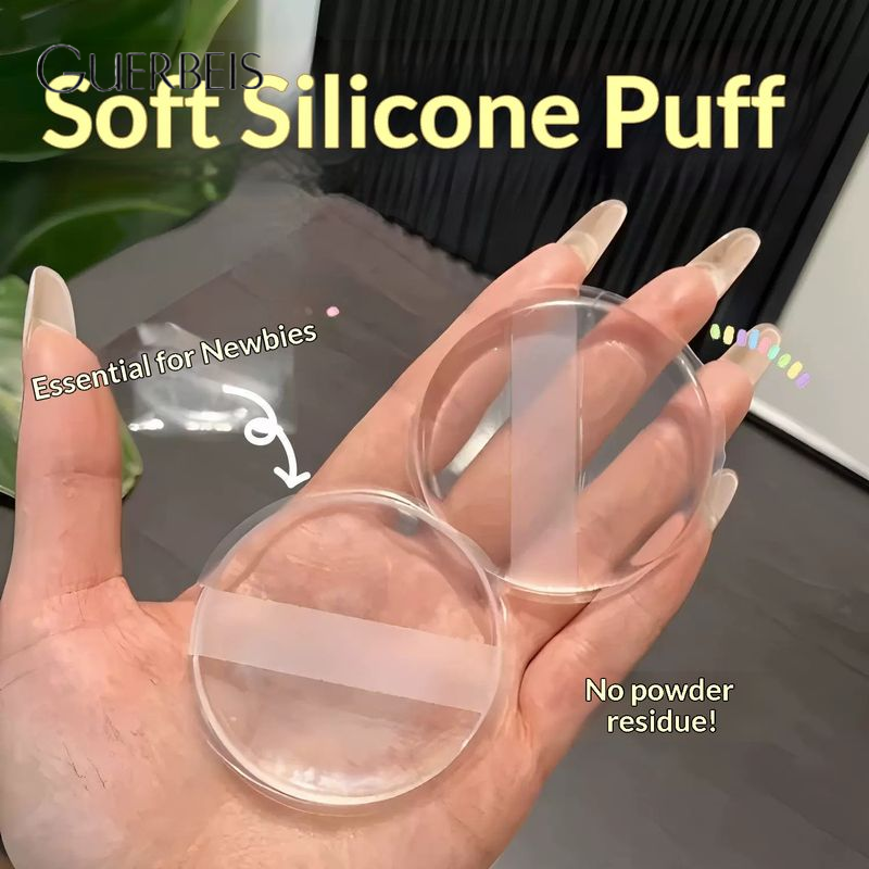 GUERBEIS Silicone Makeup Sponge for Flawless Foundation Application - Wet and Dry Use, Smooth Blending, Easy Cleaning ราคา 20 บาท*ส่งฟรี