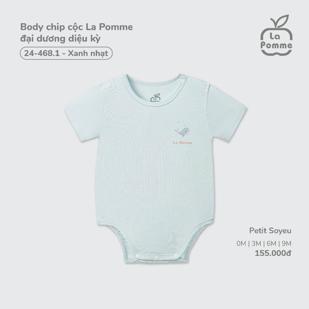 Body chip cộc La Pomme đại dương diệu kỳ - Sợi Petit Soyeu thoáng mát – Bé trai/gái - 0M - 9M