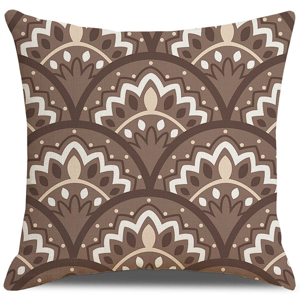 Brown geometric pillow cover 40 × 40.45 × 45.50 × 50.60 × 60.Muslim New Year decorative linen sofa cushions covers.