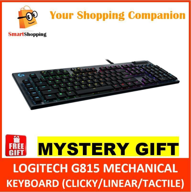 Logitech G815 Mechanical Gaming Keyboard Linear Clicky Tactile SG Warranty (920-009222 920-009223 920-009224) Singapore