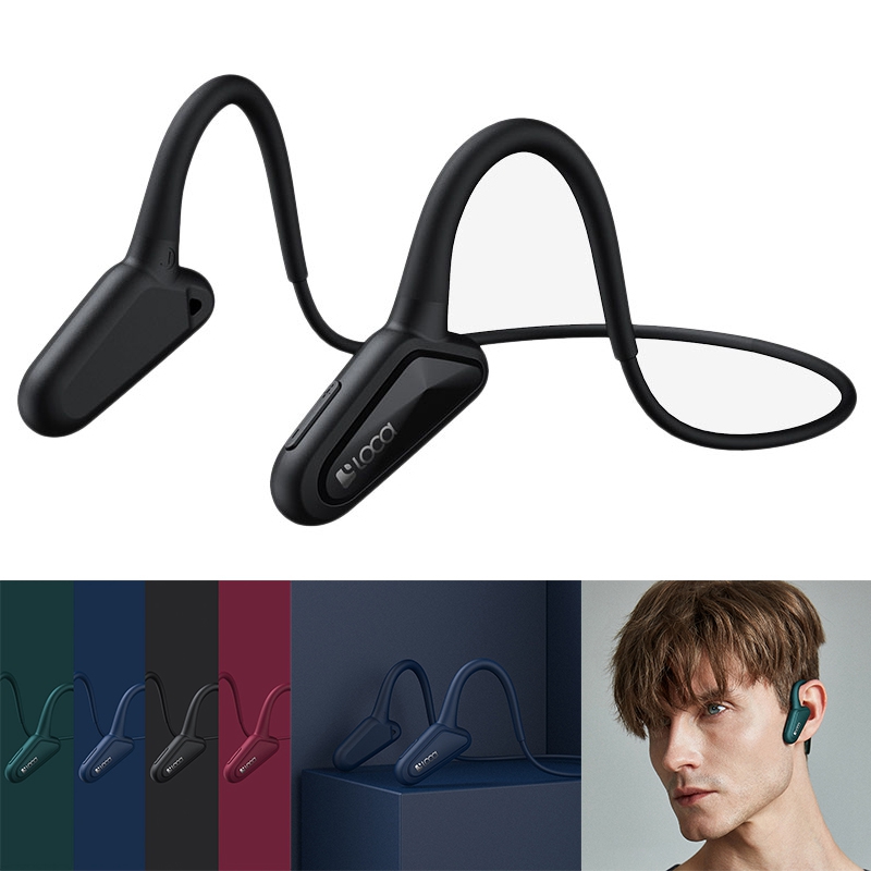 V6LOCA Z2 Bone Conduction Bluetooth Headset, Ipx4 Waterproof Wireless Bluetooth Headset for Running, Traveling