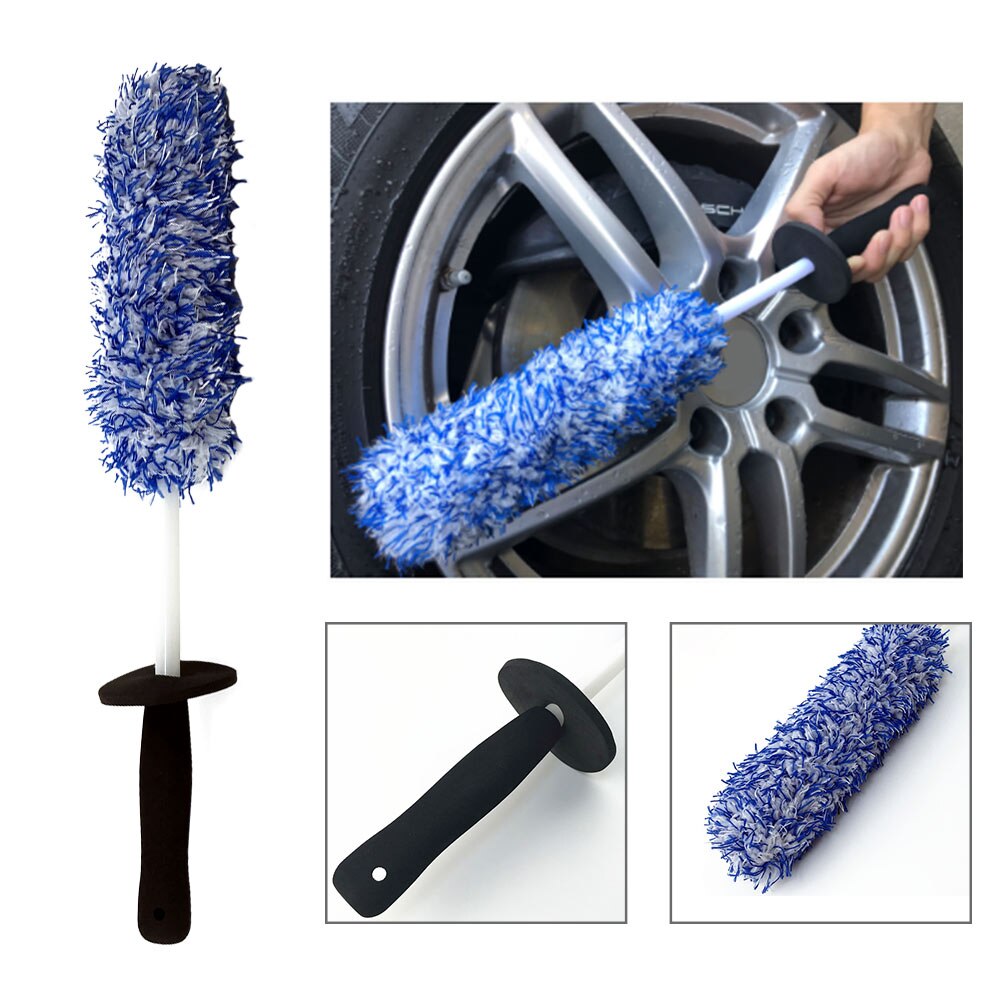 Mềm Flat Hiệu Quả xe chuyên dụng Bảo Trì Lốp rửa xe bàn chải làm sạch Nhẹ Nhàng Essories Dài Bánh Xe Rim Tự Động