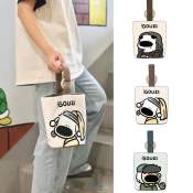 Chic Letter Cartoon Print Canvas Bucket Bag by CHUNE066