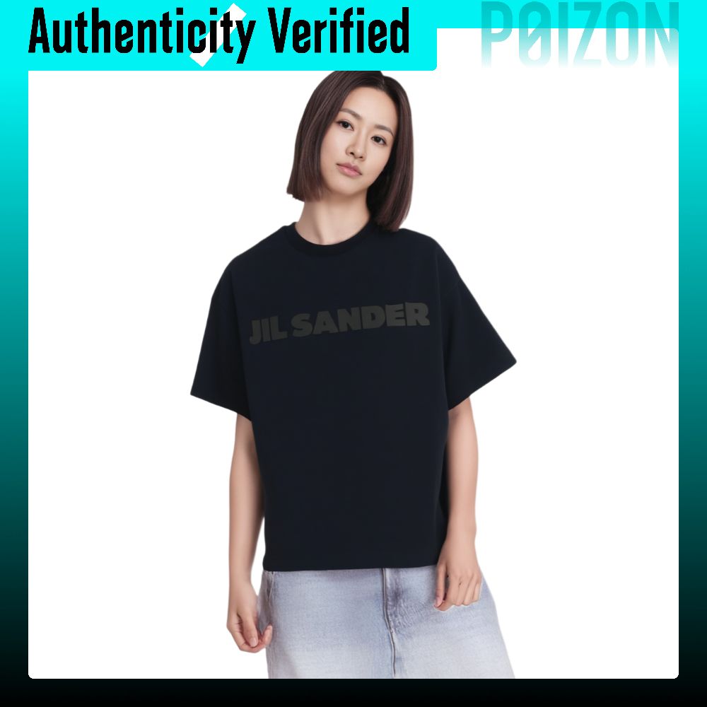 เสื้อเชิ้ต เสื้อเบลาส์สตรี Jil Sander เสื้อยืดคอกลมผู้หญิง Midnight Blue J02GC0140J20349402