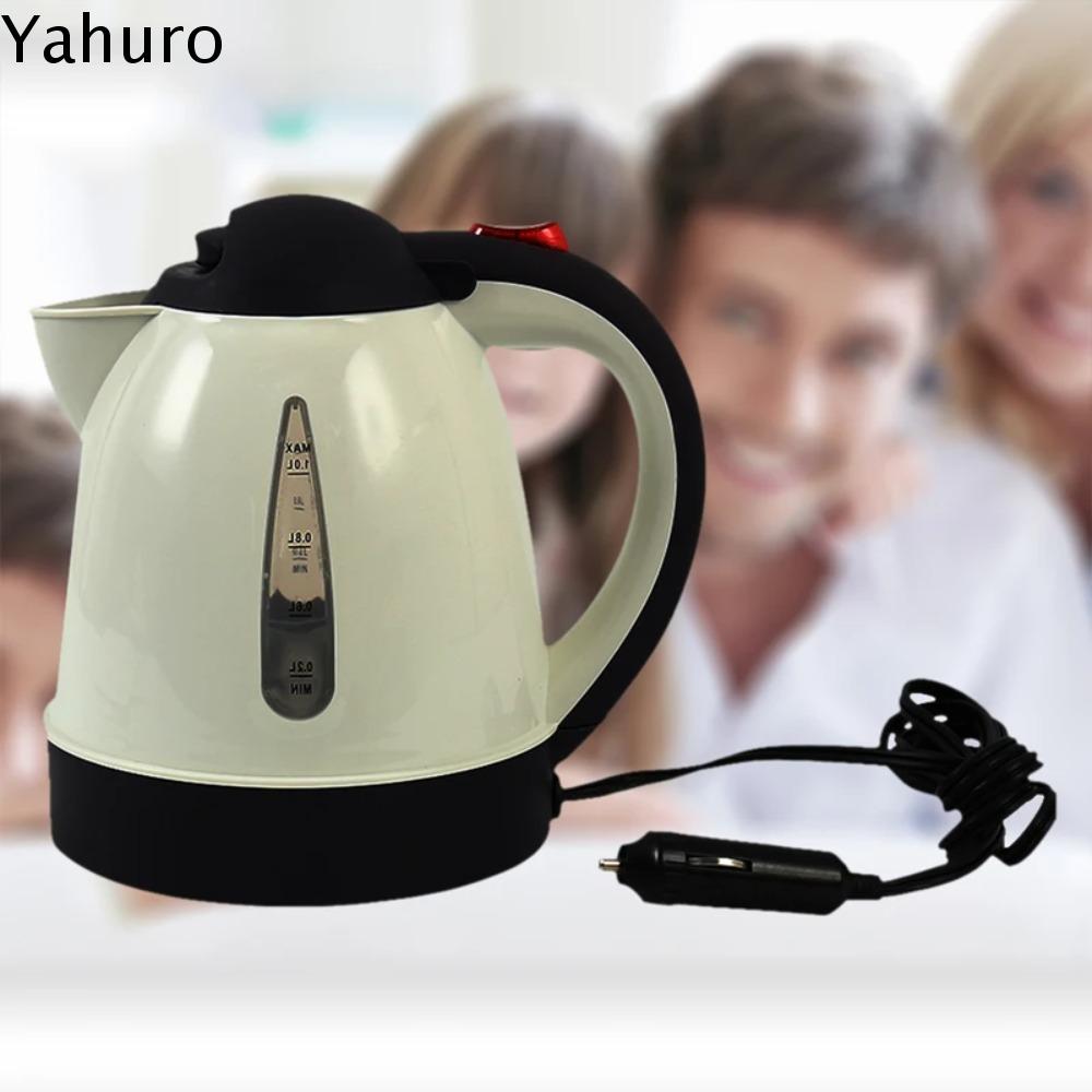 YAHURO 1000ml Ấm đun nước điện xe hơi 12V 24V Di động Bình nước nóng xe hơi Nồi hơi nước Sức chứa lớn Bình trà nóng cho xe tải Du lịch