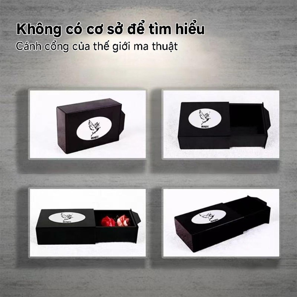 quà tặng sáng tạo, hộp kéo màu đen, hộp ma thuật, đồ chơi tương tác, thích hợp cho buổi biểu diễn, đồ chơi giáo dục, trẻ em và thanh thiếu niên, đạo cụ biểu diễn ảo thuật, hoạt động giải trí
